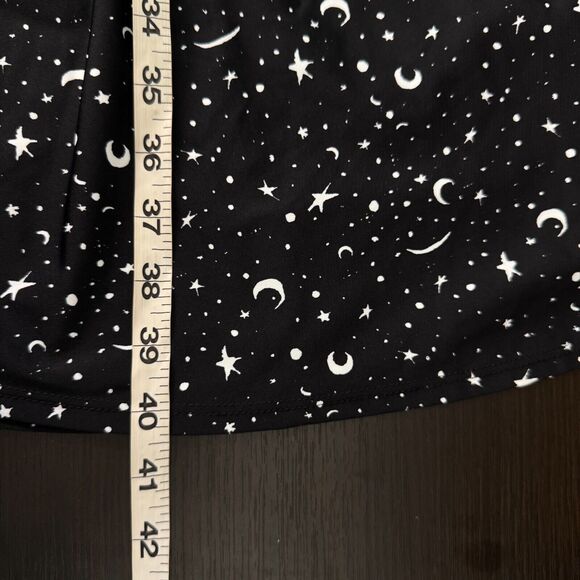 Elhoffer Wrap Dress Womens Medium Essentials Stars Moon Cosmic Space Galaxy M - Picture 10 of 11